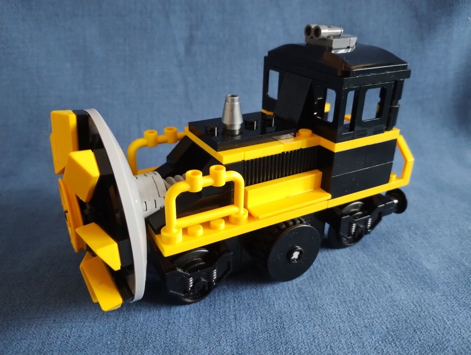 LEGO train pług śnieżny, pociąg, lokomotywa