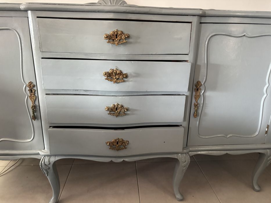 Conjunto de sala vintage cinza