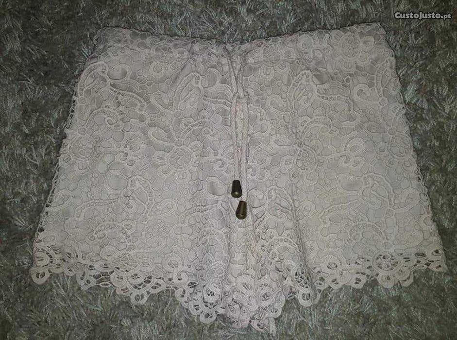 calções Blanco rendados rosa claro, novos com etiqueta