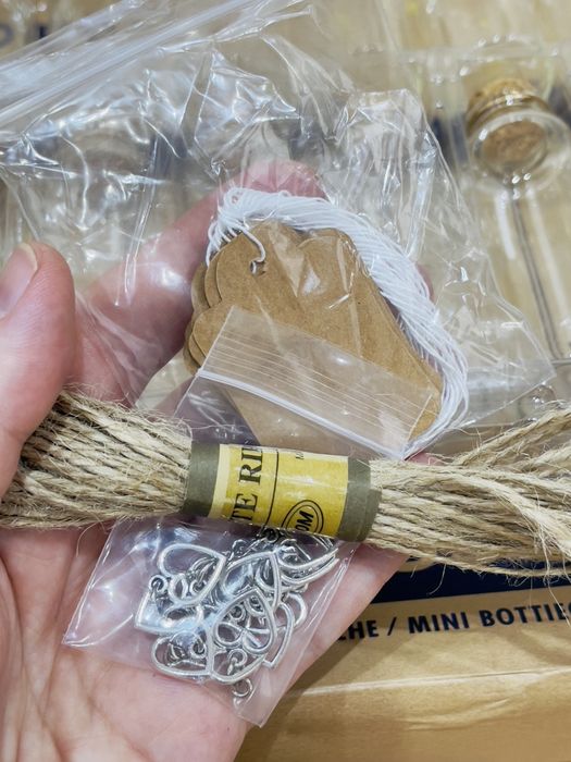 Мини бутылочки для декора или хранения с пробками, прозрачные