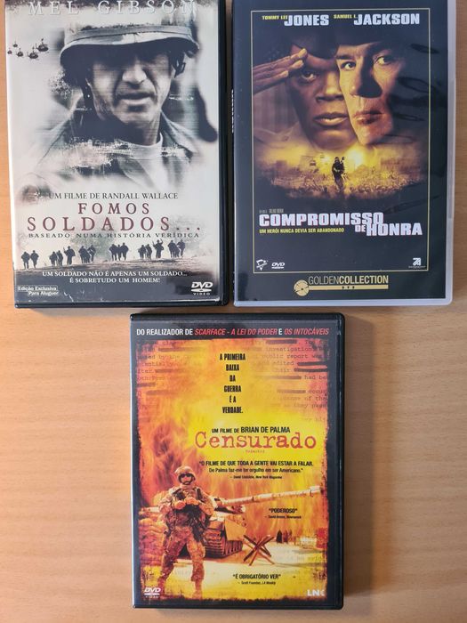 3 filmes de guerra em DVD