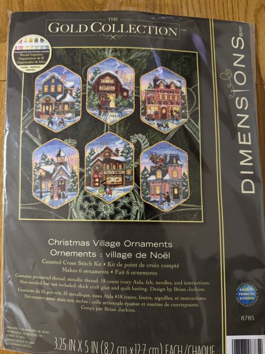 Набір для вишивання dimension Christmas Village Ornaments