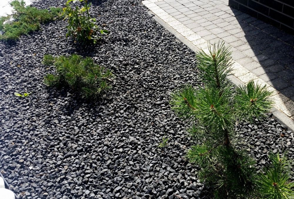 GRYS Grafitowy czarny  bazalt kamień ozdobny ogrodowy