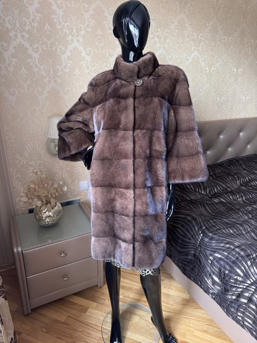 29.01 Київ примірки! Норкова шуба 90 см, 42-46 соболь