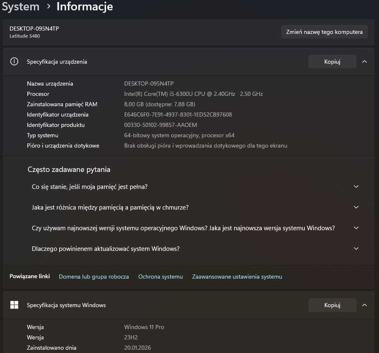 Laptop Dell - Intel I5 | SSD NVMe | DDR4 | Windows 11 Pro