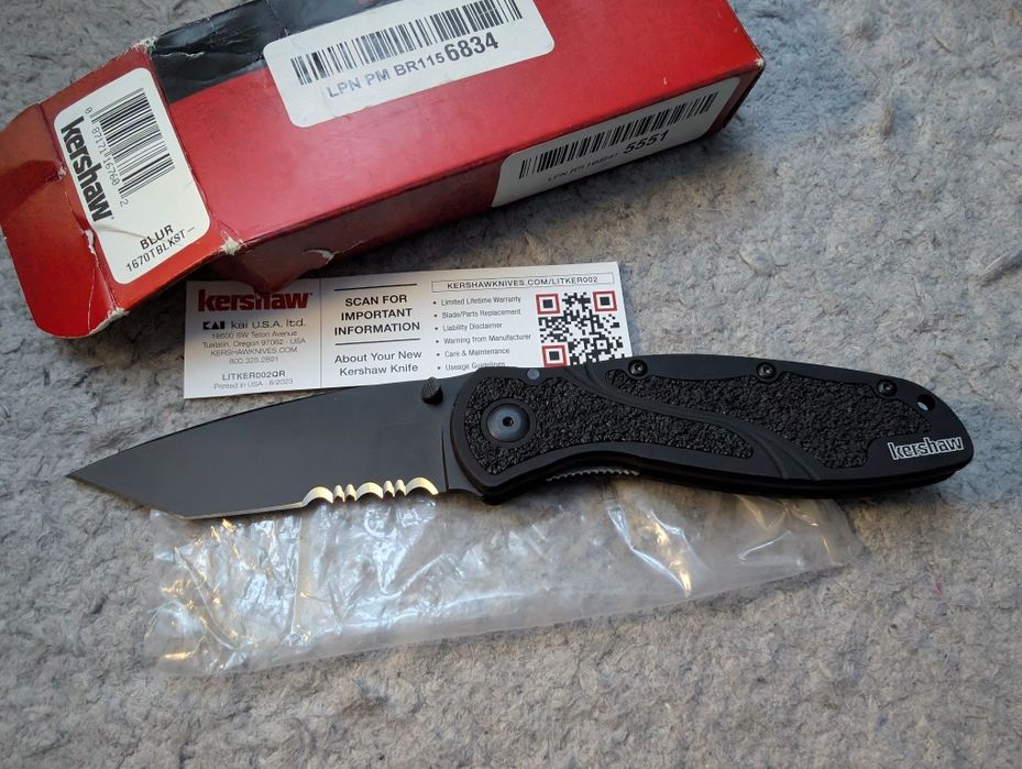 Складний ніж Kershaw Blur 1670 TBLKST 14C28N