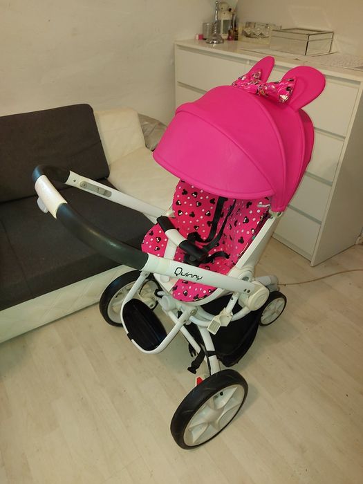 Wozek spacerowy spacerówka Quinny moodd dziewczynki ubranko myszka min
