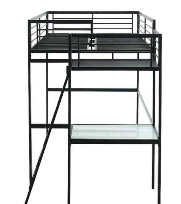 Cama elevada, estrutura de metal