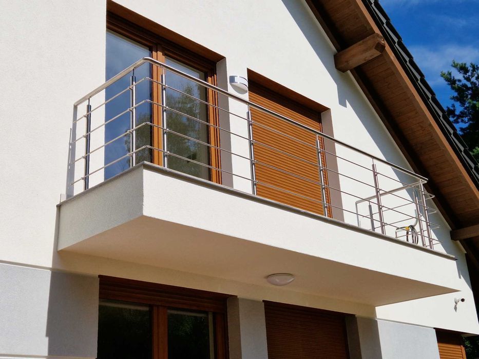 Balkony francuskie, balustrady INOX, balustrada szklana, producent
