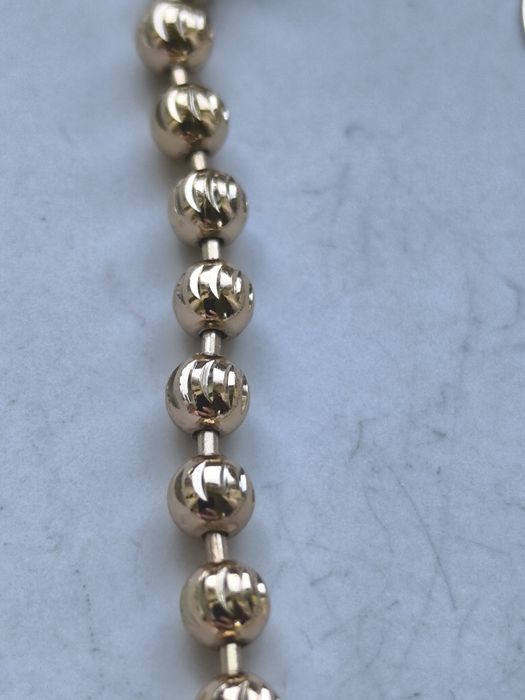 Złota bransoletka na kostkę długość regulowana