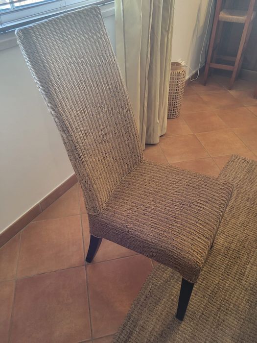 Cadeiras de jantar em vime 8 pcs