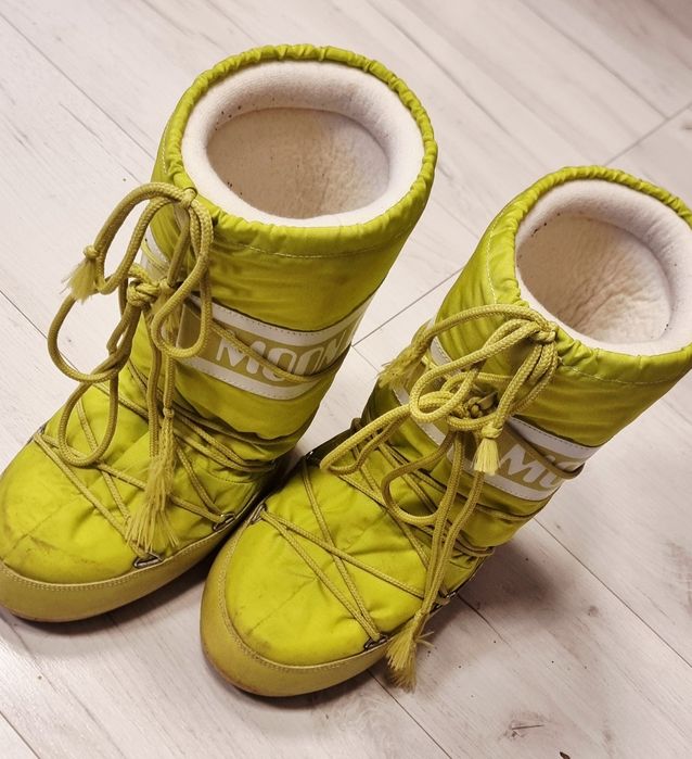 Moon boots 35-38 limonkowe, żarówy