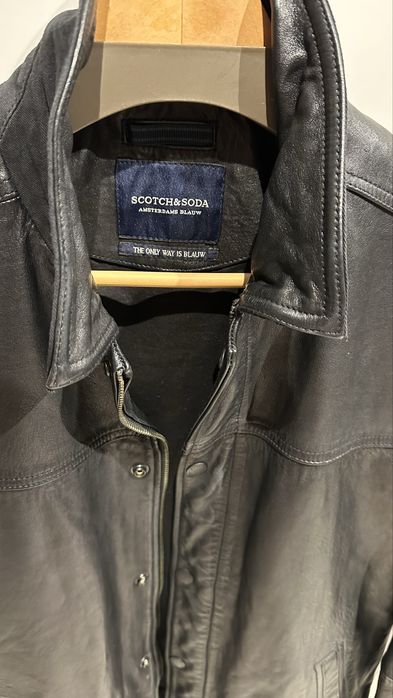 Scotch&Soda куртка шкіряна чорна