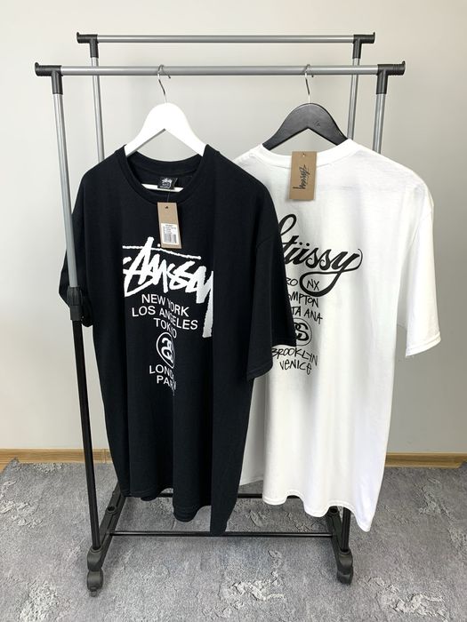 Stussy Футболка,ОРИГИНАЛ,рр С-ХЛ Стусси,Стусі. Белая Чёрная