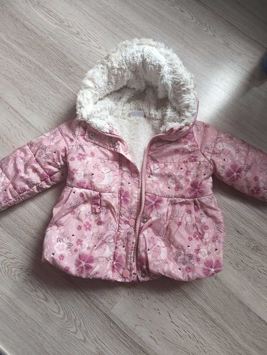 Kurtka zimowa dla dziewczynki+czapka i komin