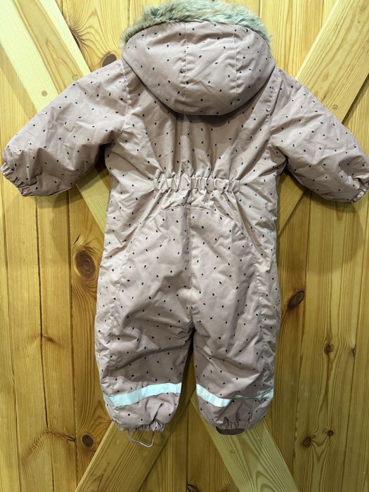 Kombinezon h&m pudrowy roz w kropki 80