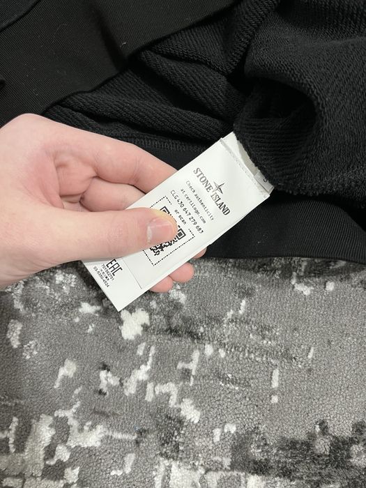 Чорний світшот у стилі Stone Island / кофта з блискавкою