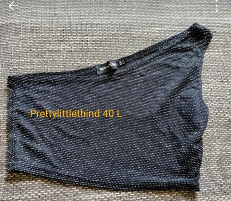 Piekny brokatowy topik