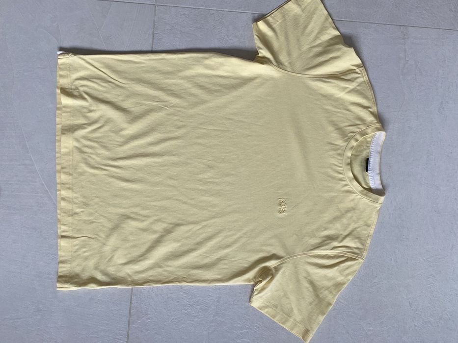 Hugo Boss L kanarkowy t shirt męski