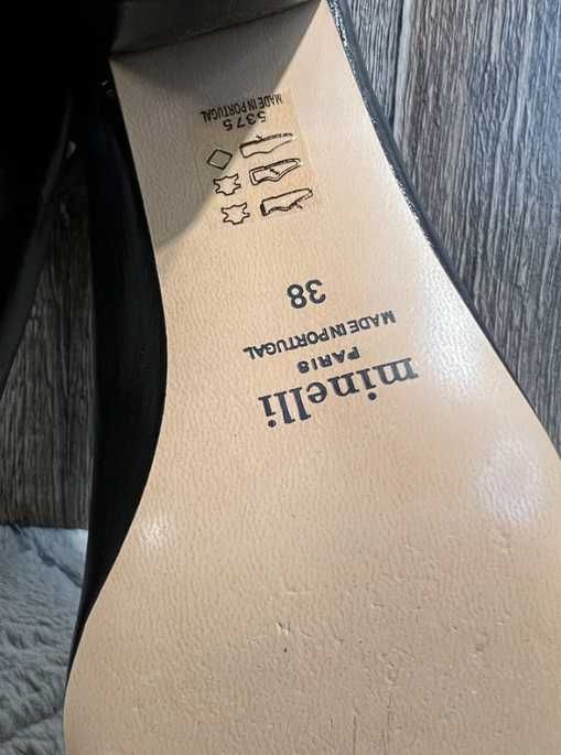 Czarne czółenka Minelli Pearla 38