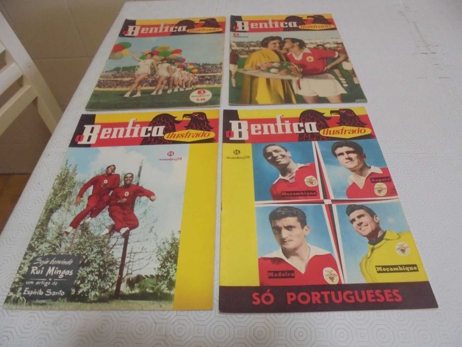 Lote de 22 revistas "O Benfica Ilustrado" anos 50-60 - Rara