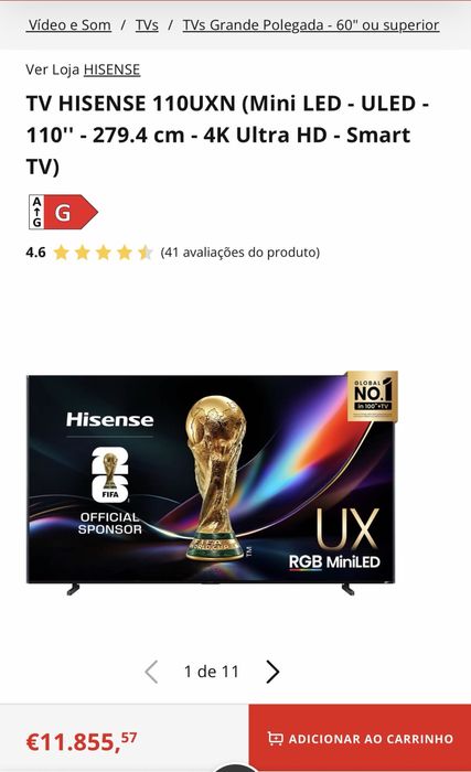 Hisense 110ux  (110 polegadas)