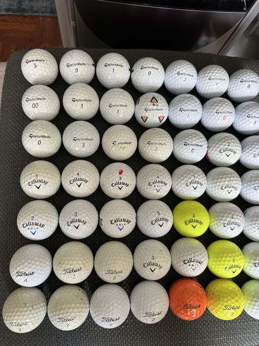 Lote 50 Bolas de Golfe Premium - Callaway, TaylorMade e Titleist