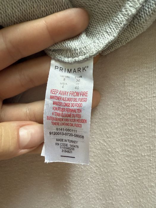 Szara bluza primark krótsza