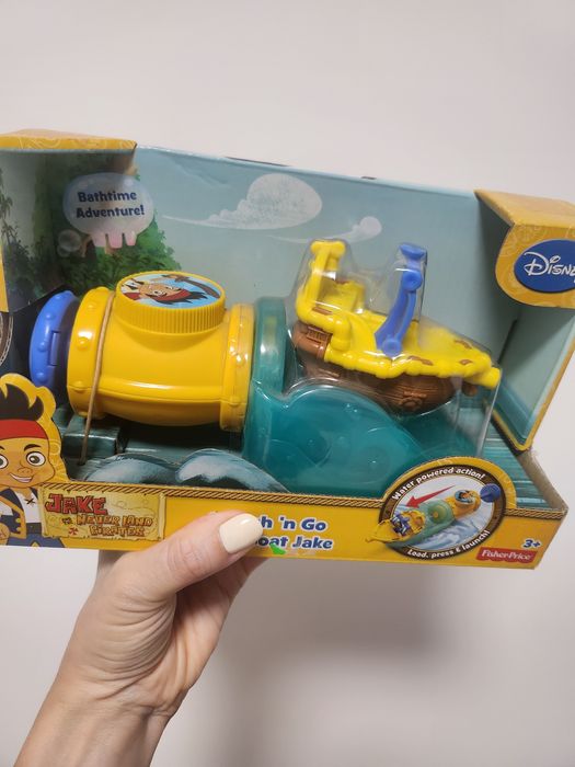 Іграшка для ванни «Splash 'n Go Bath Boat Jake» Disney, нова