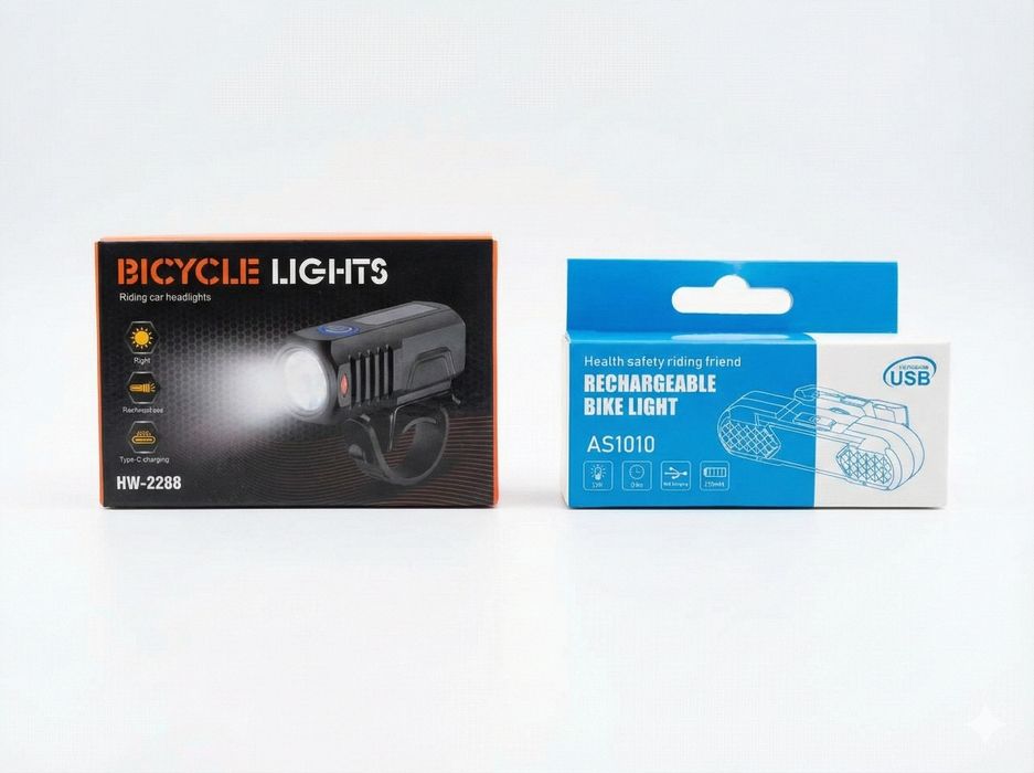 Велофонарь + задний фонарик на велосипед, яркий велосипедный свет