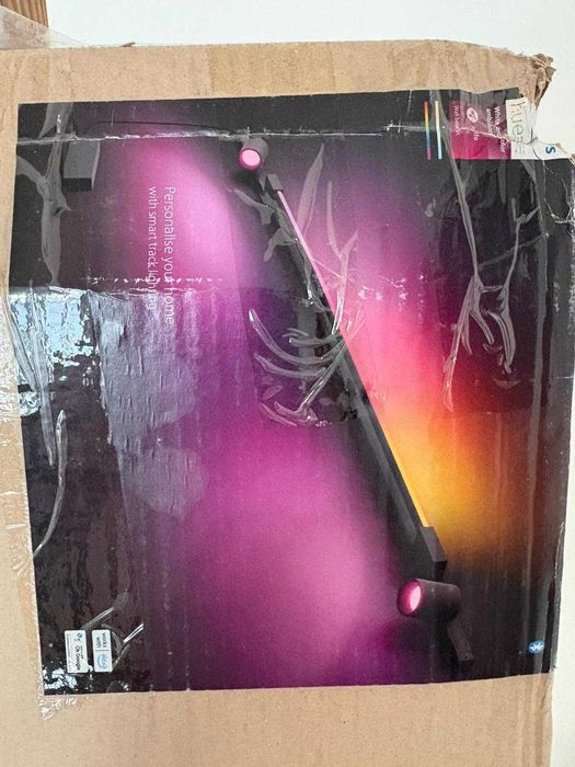 Szynoprzewód 2m + 2x Reflektor Lampa LED Perifo CCT RGB Philips HUE