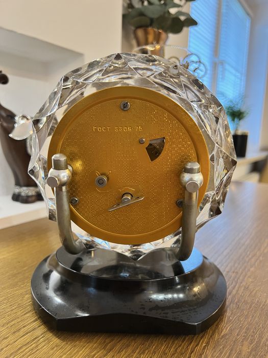 Zabytkowy Kryształowy Limitowana Ed. zegar rosyjski Majak Stan idealny