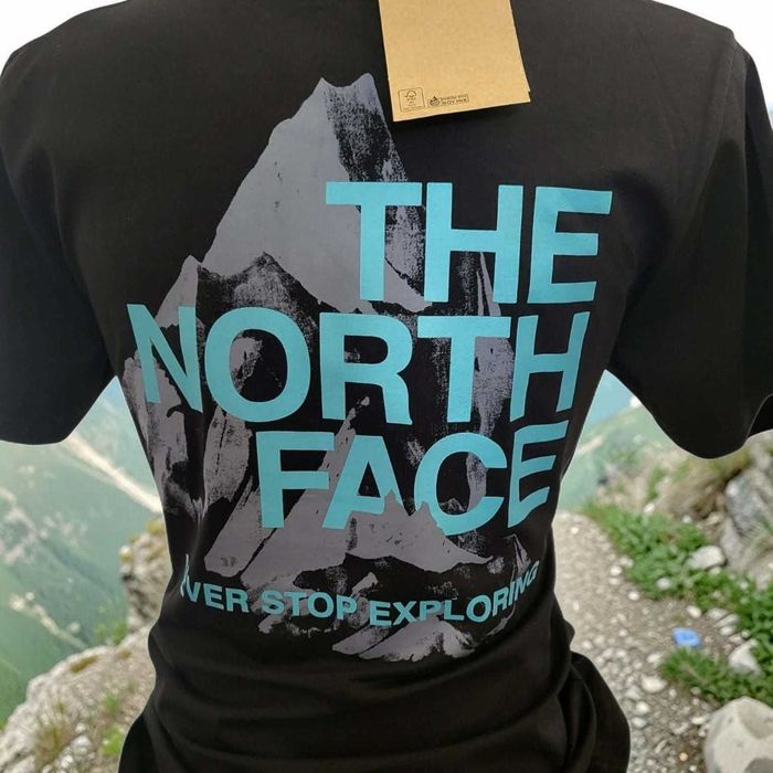 T-shirt bawełniany The North Face, czarny L regular fit