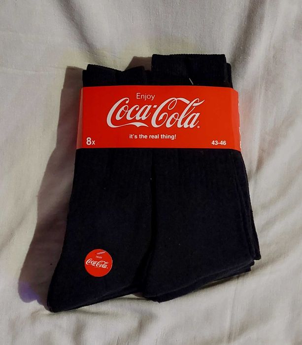 Licencjonowane skarpety męskie frotte Coca-Cola - pakiet 8 par (43-46)