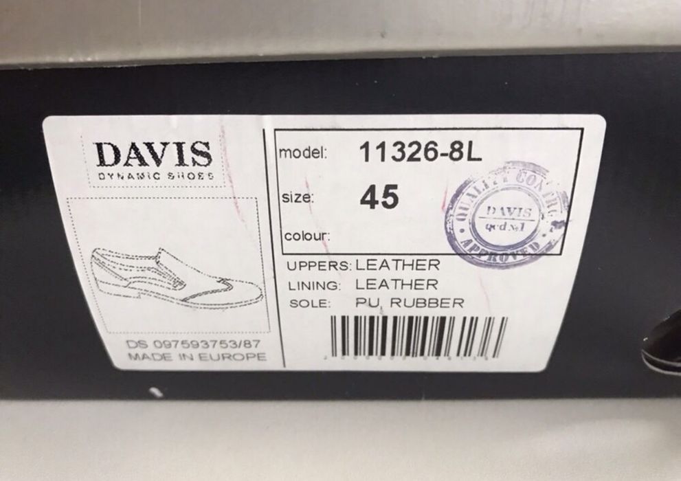 Davis Туфли броги обувь Davis кожаные