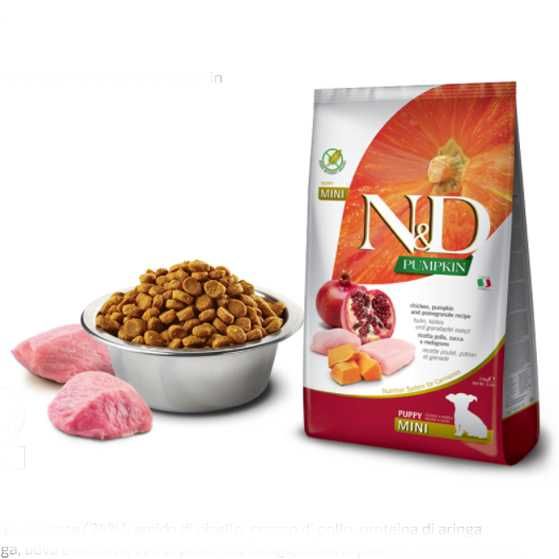 Farmina N&D (GF Abóbora) Puppy Mini - Borrego / Frango