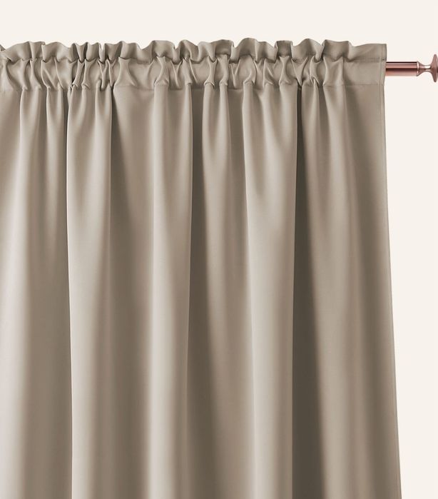 Zasłony beżowe 140x240 cm - 2 sztuki