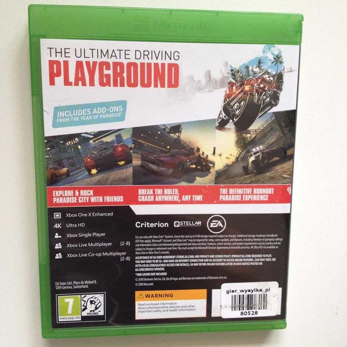 Burnout Paradise Remastered PL XOne Sklep W-wa Ursynów