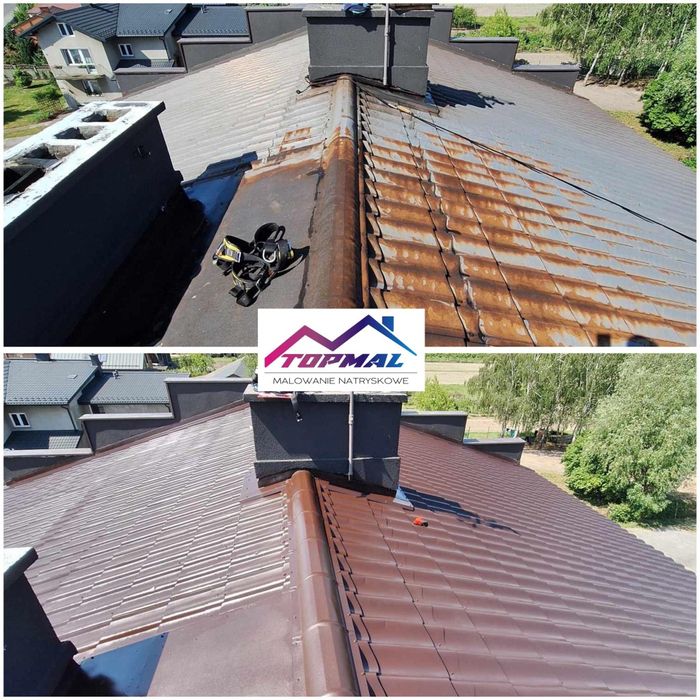 Malowanie natryskowe dachów !!