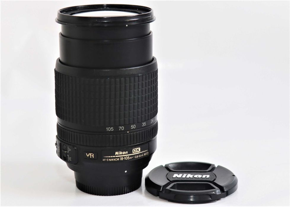 Lente Nikon 18-105mm objetiva a funcionar na perfeição