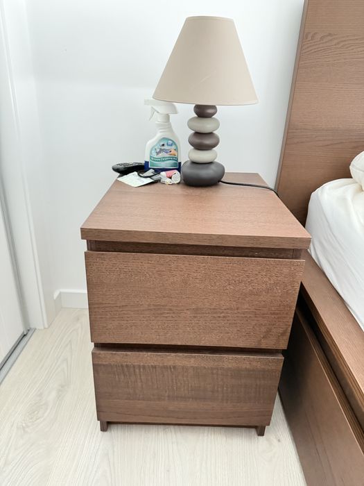 Conjunto malm com gavetas e colchão