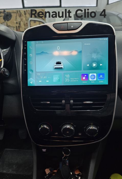 Rádio Android 14 com GPS Renault Clio 4 (Novo)