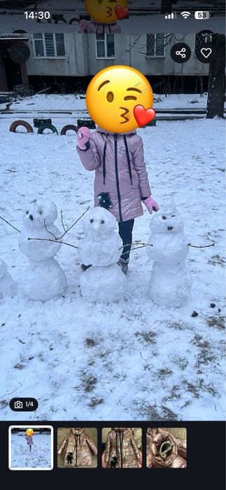 Продам зимове пальто на дівчинку в ідеалі