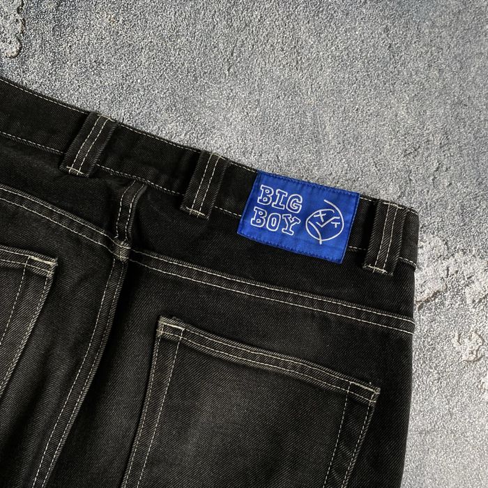 Шорти від polar big boy джинсові чорні оверсайз, вільний крой біг бой