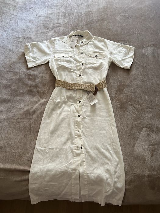 Сукня Zara з поясом, льон.