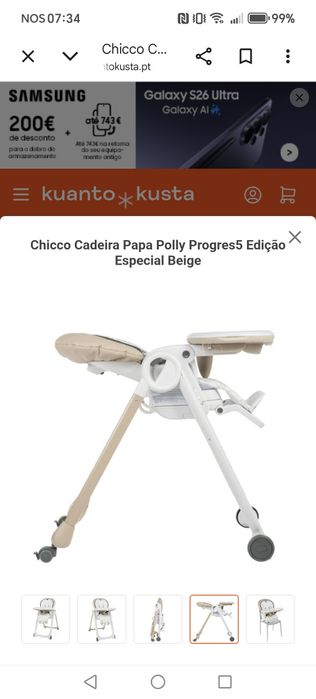 Cadeira Papa Chicco Polly Progres5
