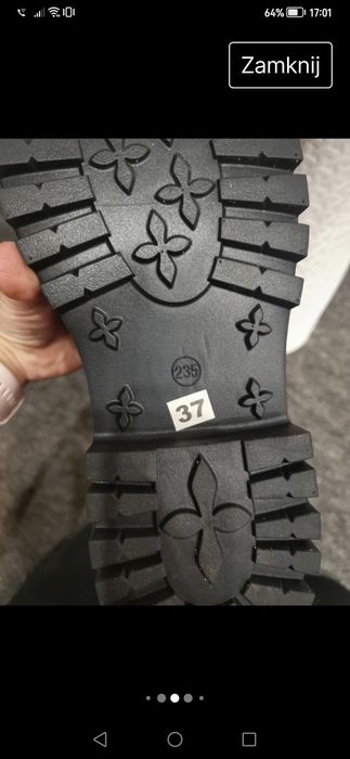 Czerwone kozaki workery trapery glany sznurowane r. 36 r. 37