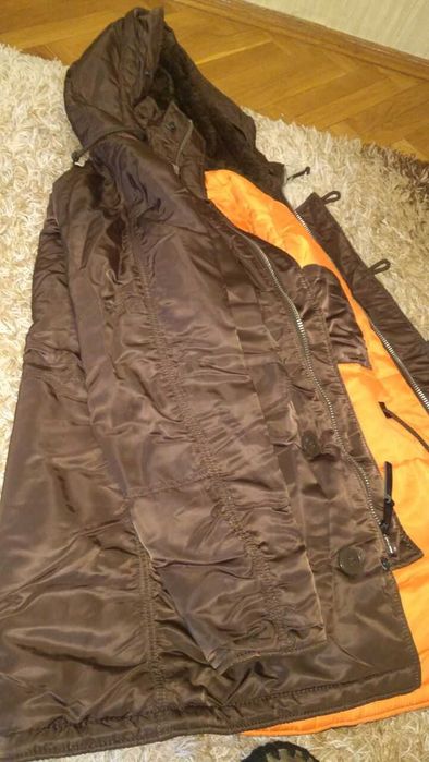 Парка Alpha Industries Slim Fit N-3B Parka S Maroon/Orange