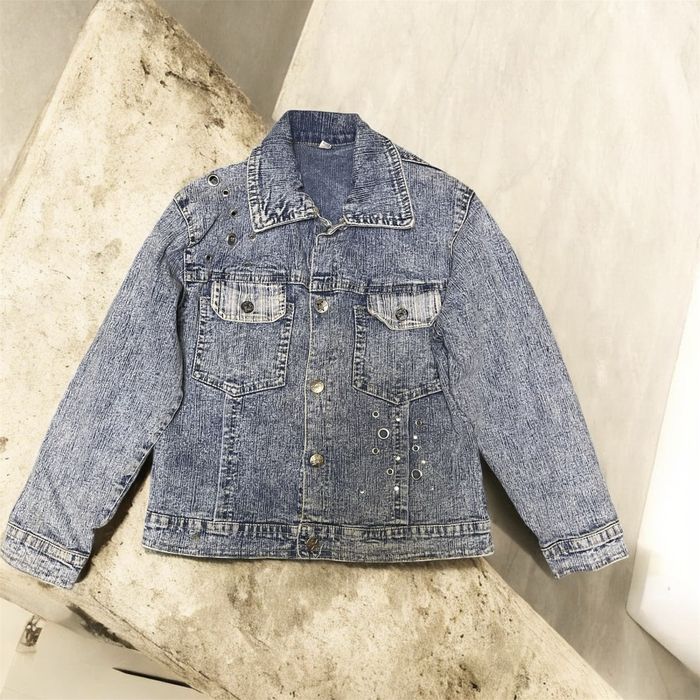 Джинсова куртка на дівчинку (зріст 158/164)