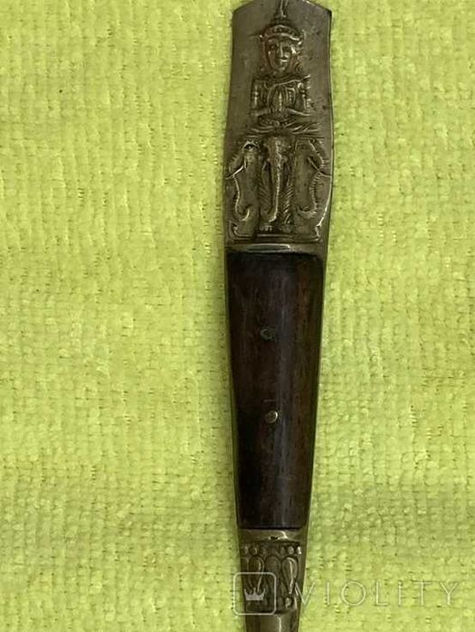 старинная столовая ложка никель-бронза .